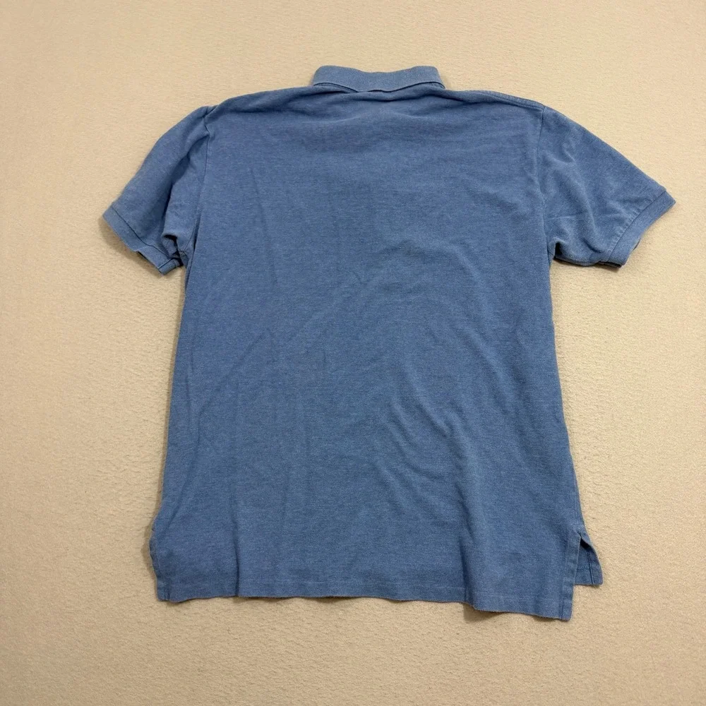 Polo Ralph Lauren Shirt Men's XL Blue Short Sleeve Pique Cotton Pony Logo Preppy